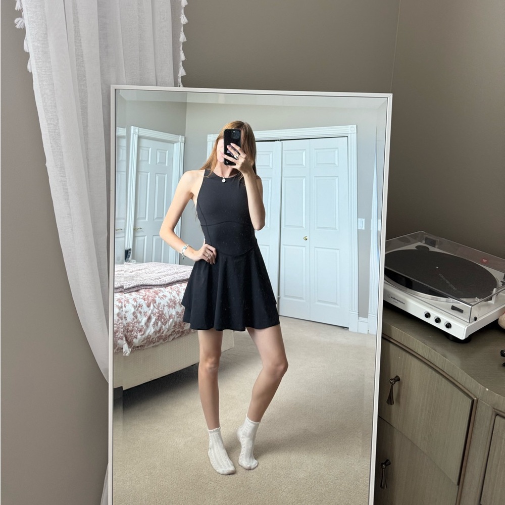 lululemon athletica Black Sleeveless Fit-and-Flare Mini Dress